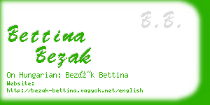 bettina bezak business card